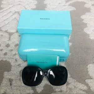 Tiffany & Co Black Sunglasses Silver Heart